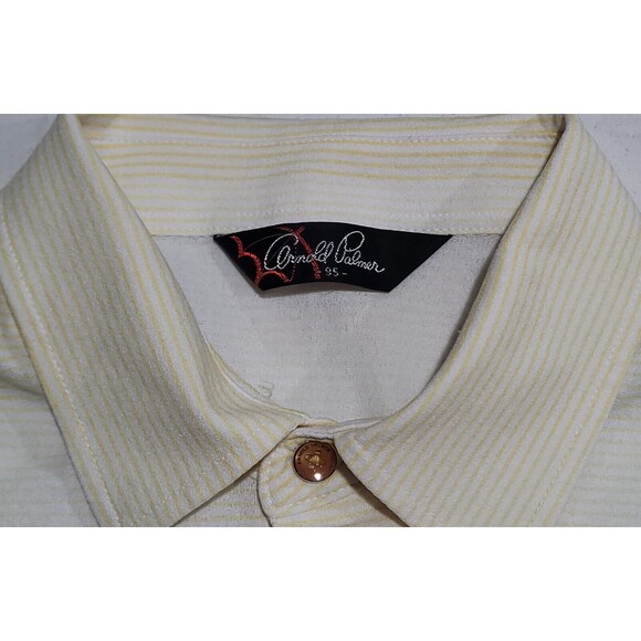 Arnold Palmer 95 Golf Polo Large Palm Trees Gradient Yellow White Black Gradient - Picture 11 of 12